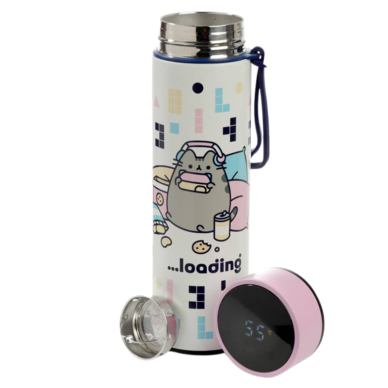 Gourde isotherme Pusheen Gaming avec thermomètre digital