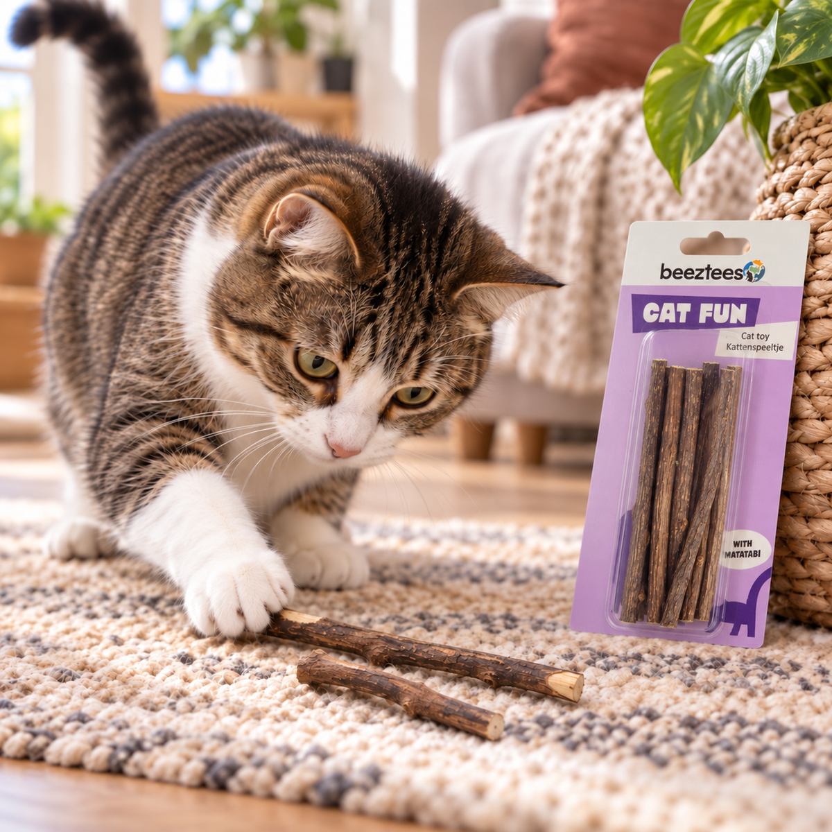 Paus de matatabi para gatos mastigarem