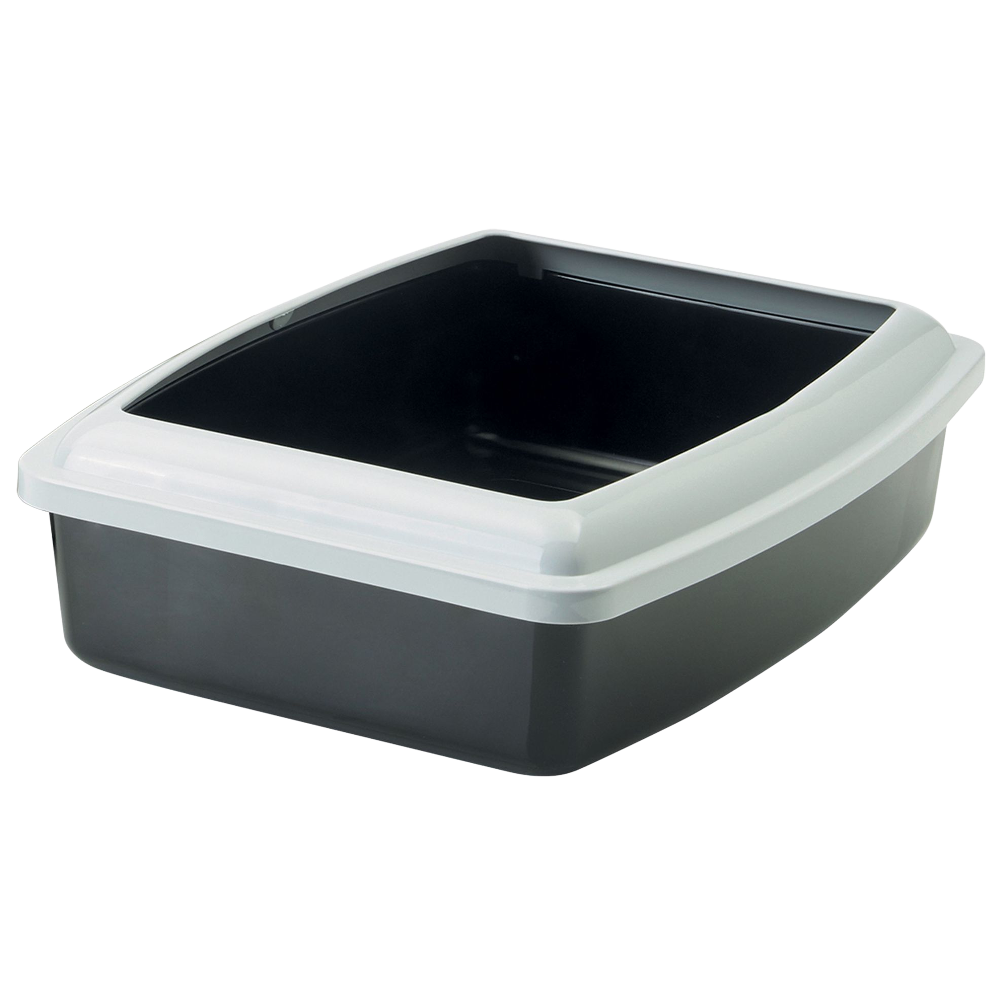 Jumbo oval litter box with rim