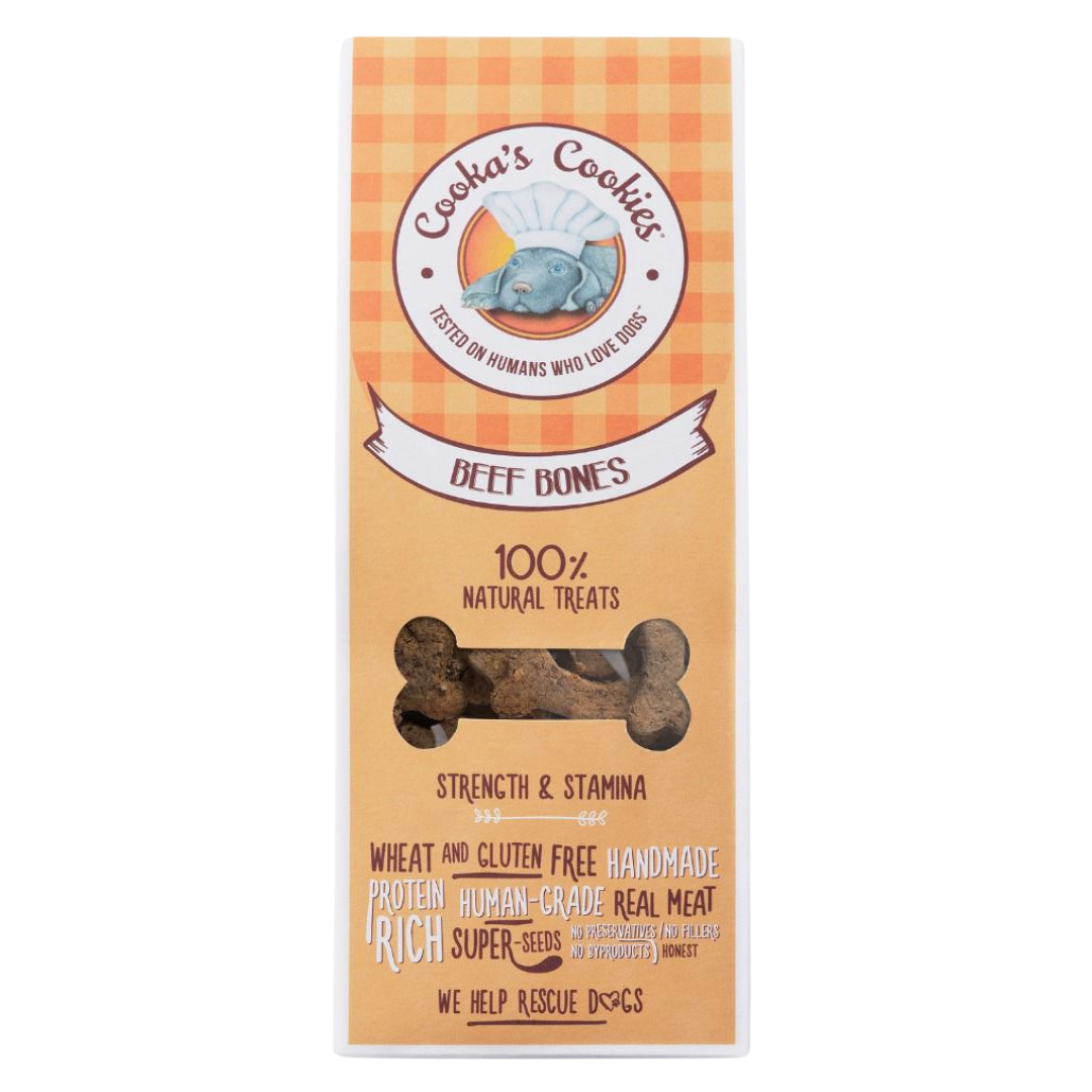 Biscuits croquants au bœuf en forme d’os