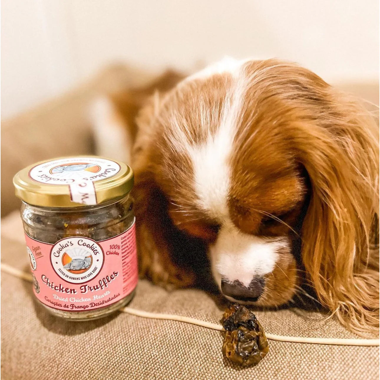 Air-dried chicken hearts for dogs
