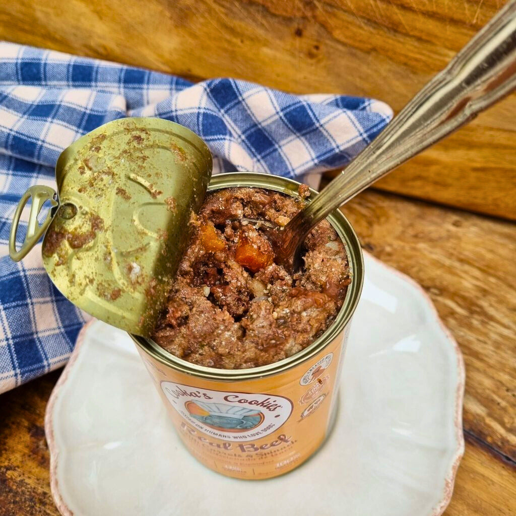 Fresh beef pâté with carrots and spinach
