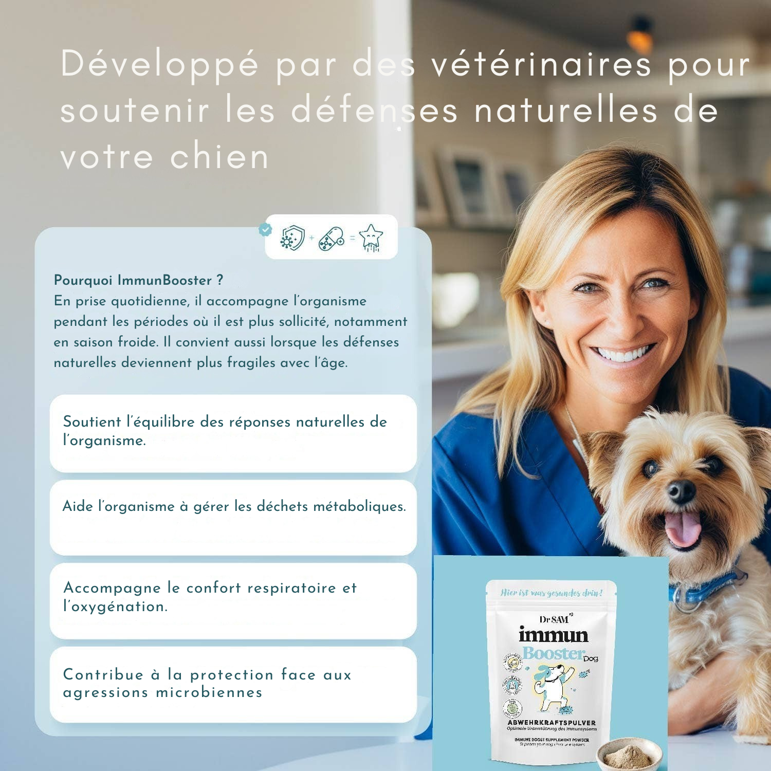 Poudre de soutien immunitaire à base de plantes