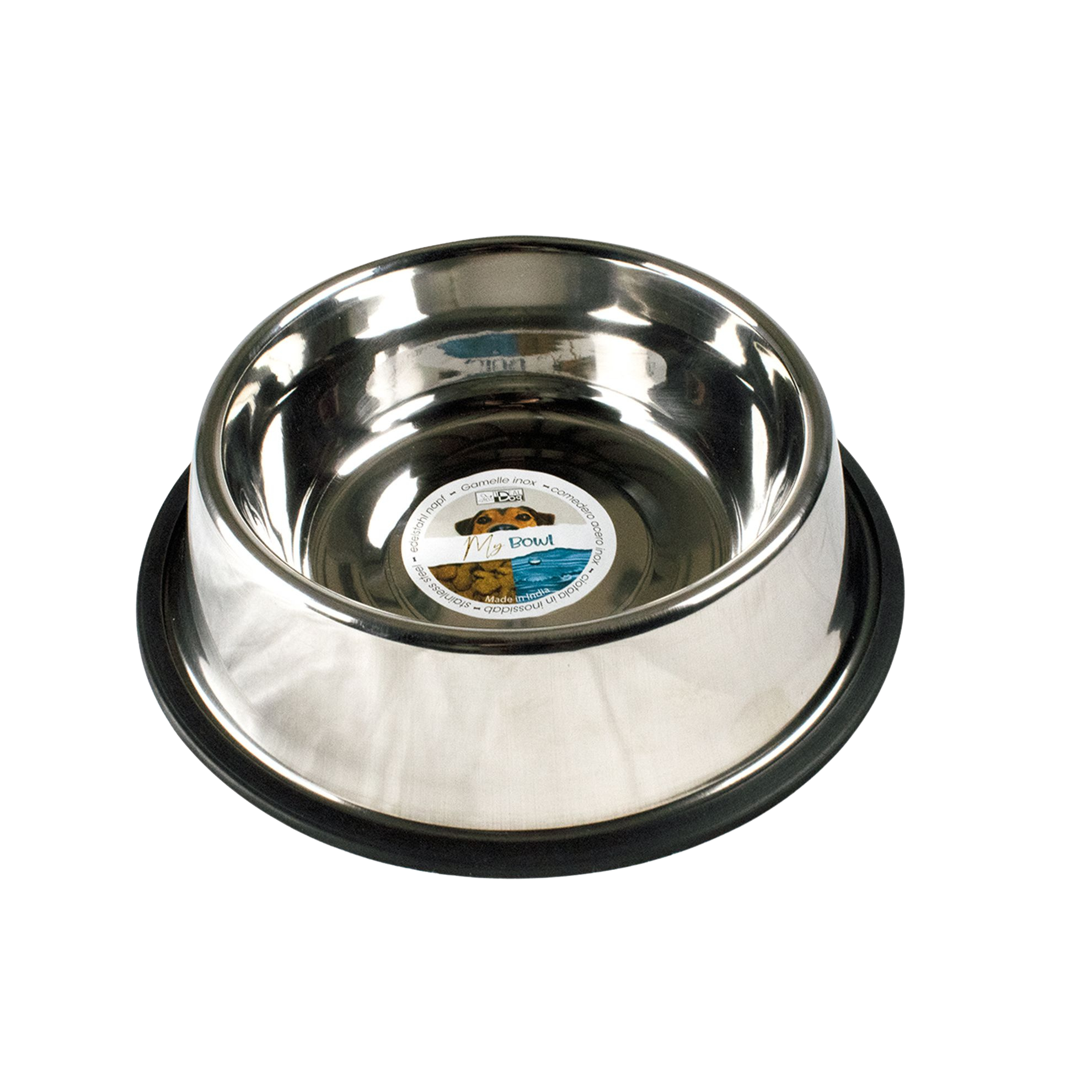 Non-slip stainless steel bowl
