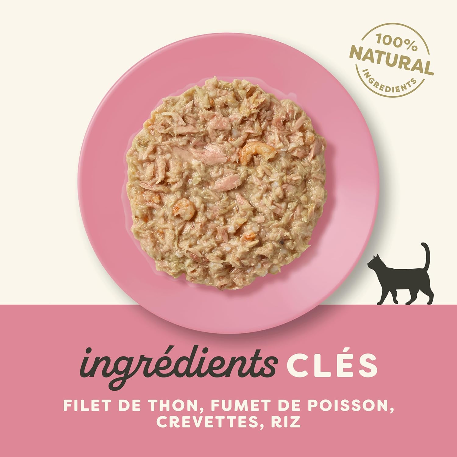 Tuna and shrimp fillet in broth for adult cats