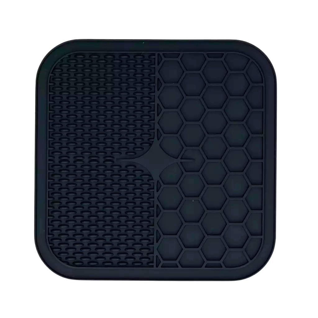 Tapis de léchage double texture