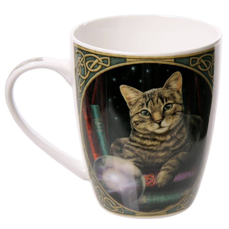 Mug en porcelaine chat et boule de cristal
