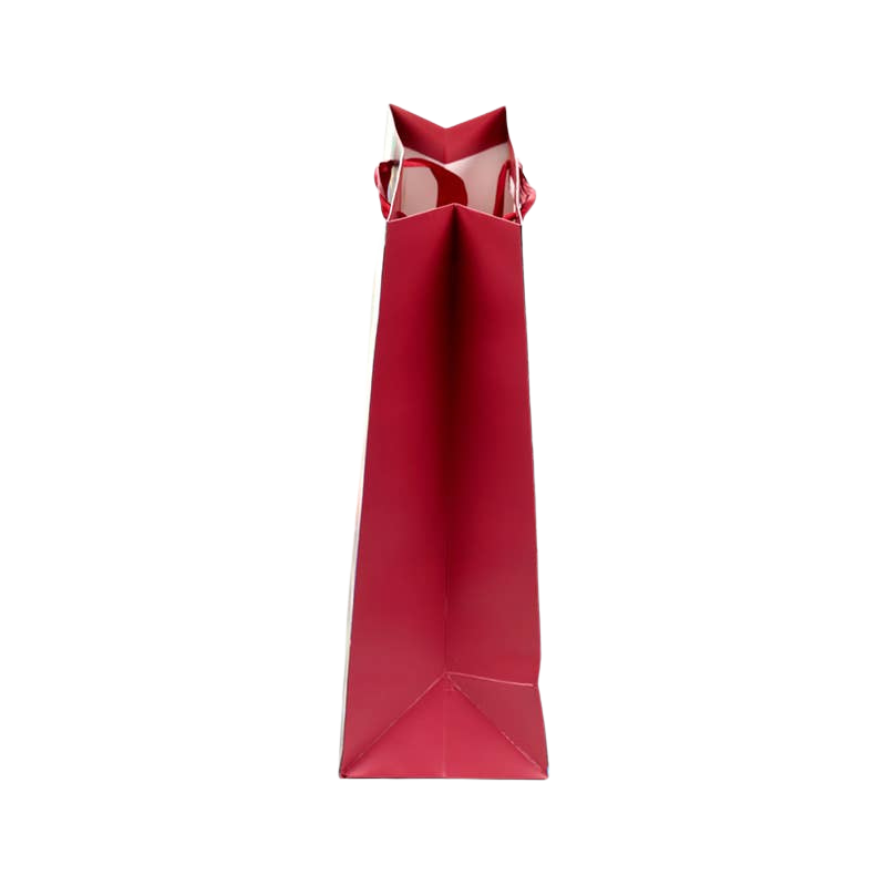 Large Christmas gift bag with candy cane cat