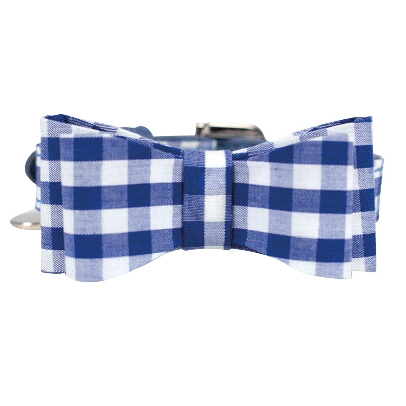 Collar Vichy con lazo para perros