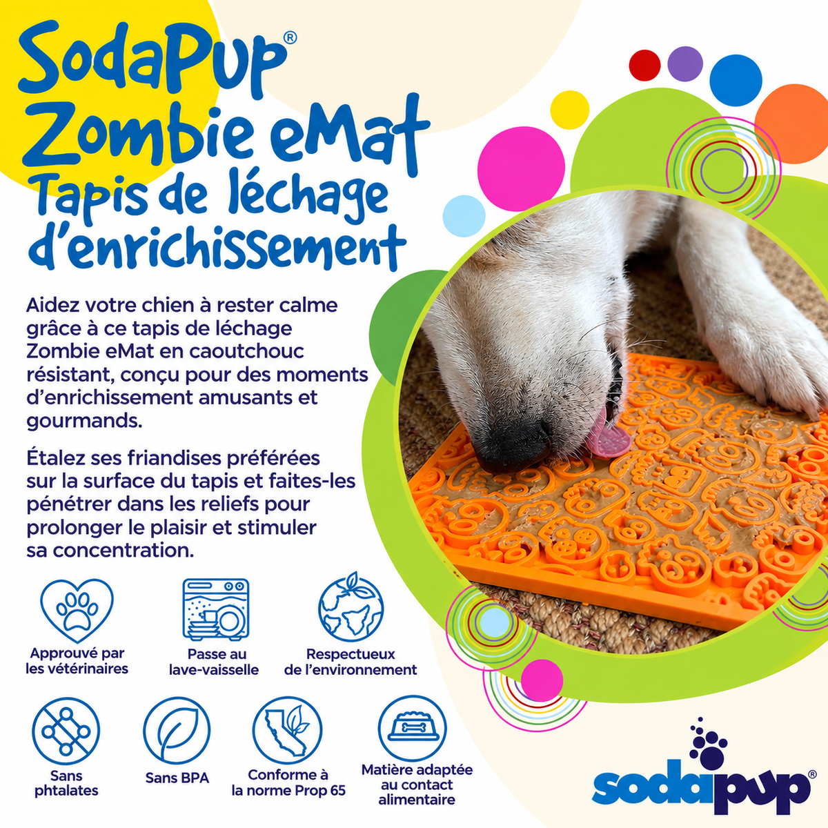 Tapis de léchage Zombie pour chiens et chats