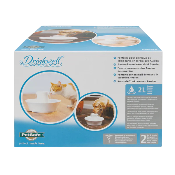 Fontaine à eau Drinkwell® Avalon en céramique 2 L pour chiens et chats