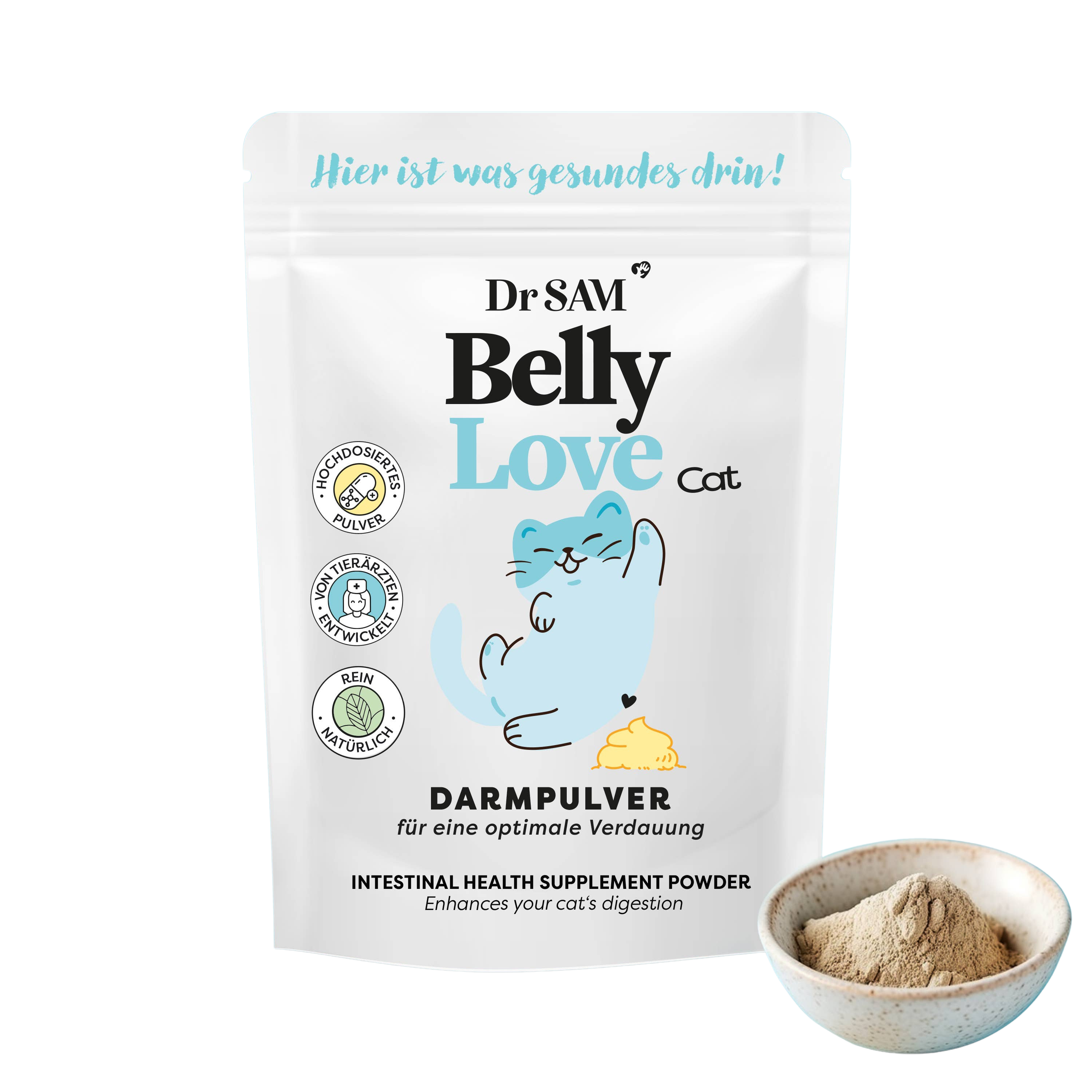 Herbal intestinal powder for cats