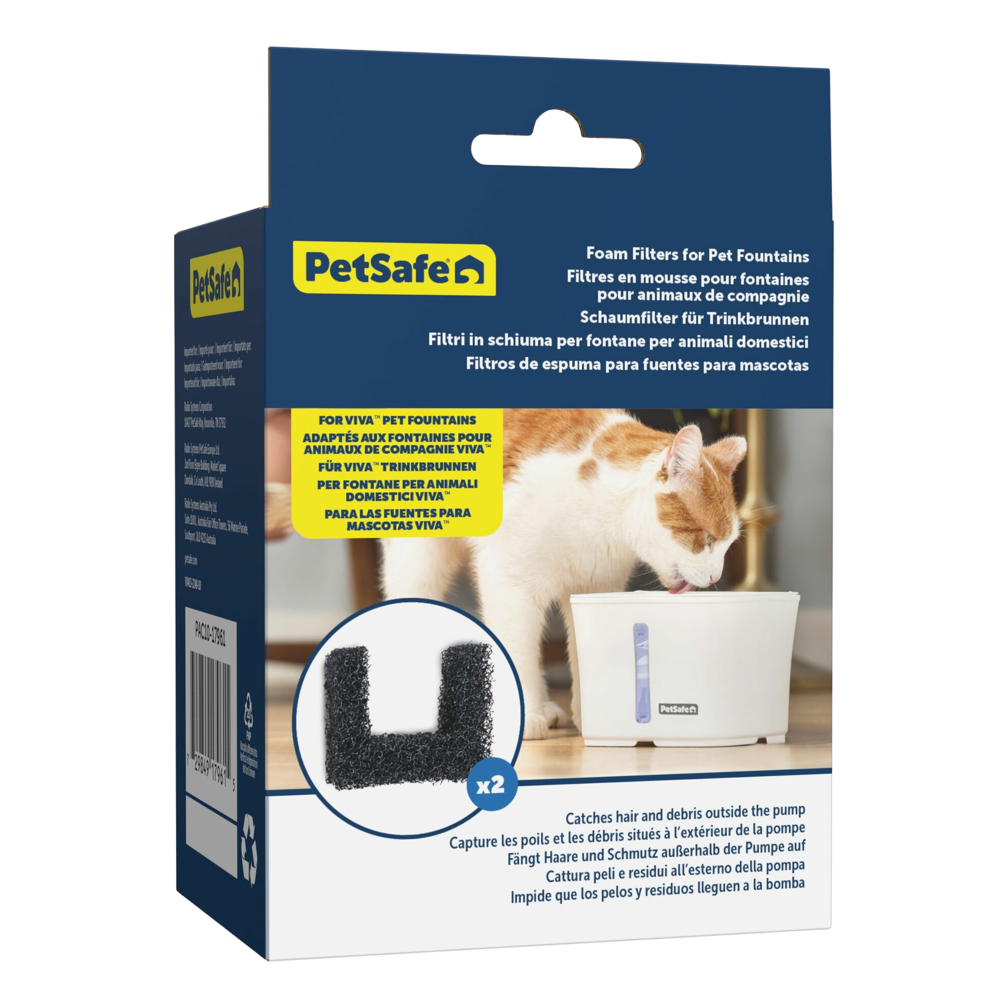 Pack of 2 foam filters for Petsafe Viva fountain