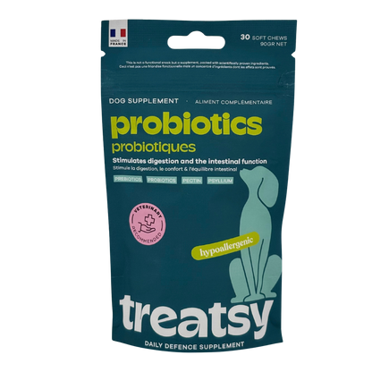Complément alimentaire probiotiques pour chiens