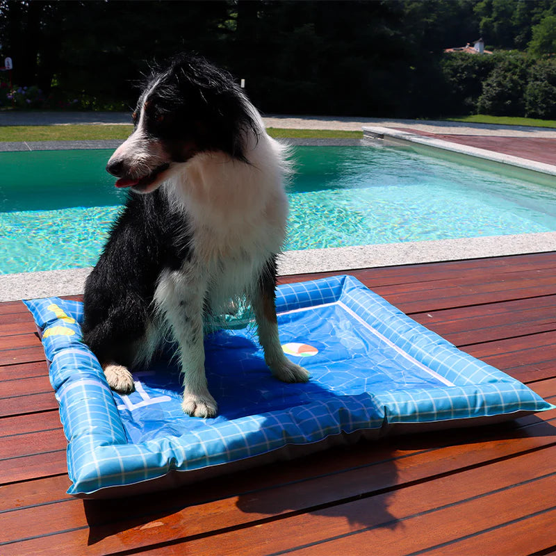 Pool pattern cooling mat for dogs