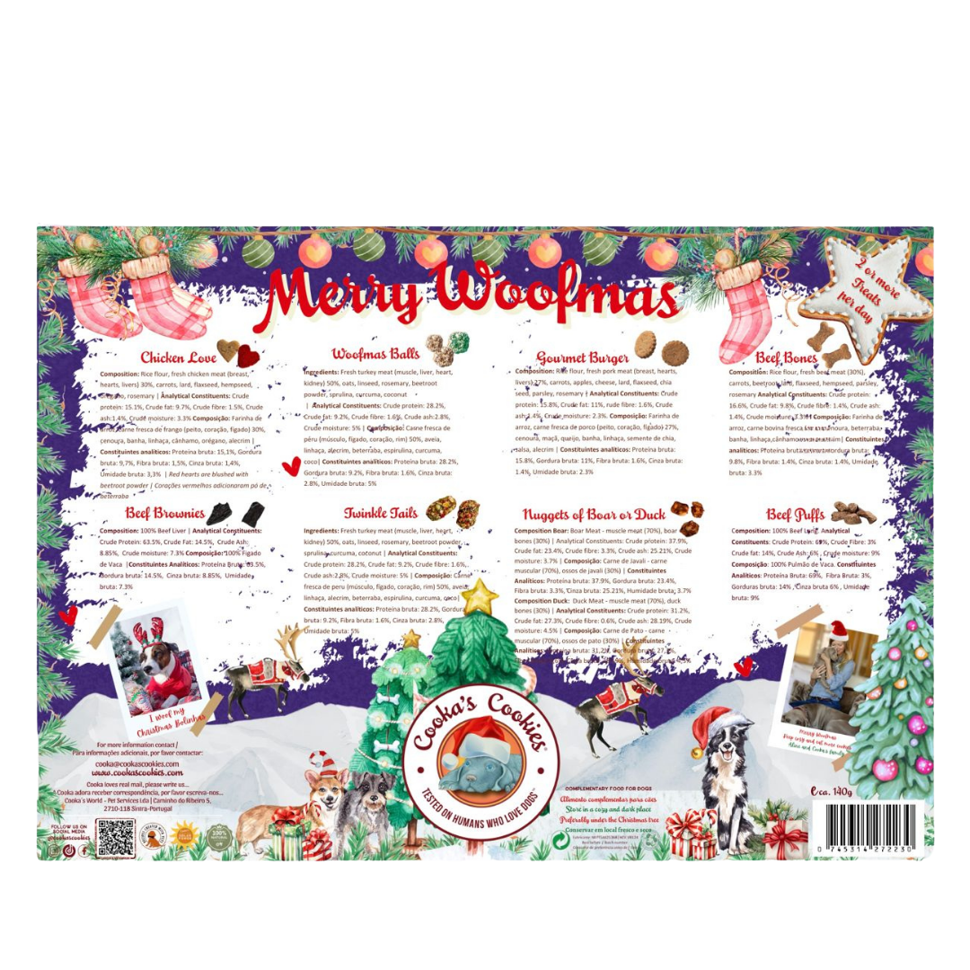 Adventskalender mit 48 Leckerlis für Hunde