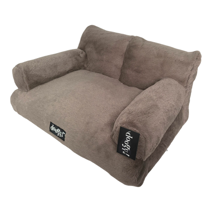 Soft armchair with backrest and armrests