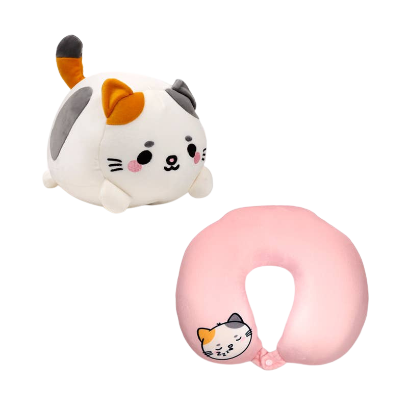 Lola The Cat 2-in-1 Travel Pillow