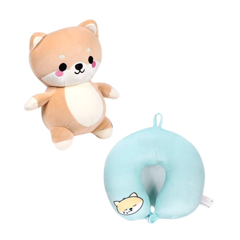 2-in-1 Shiba Inu Travel Pillow