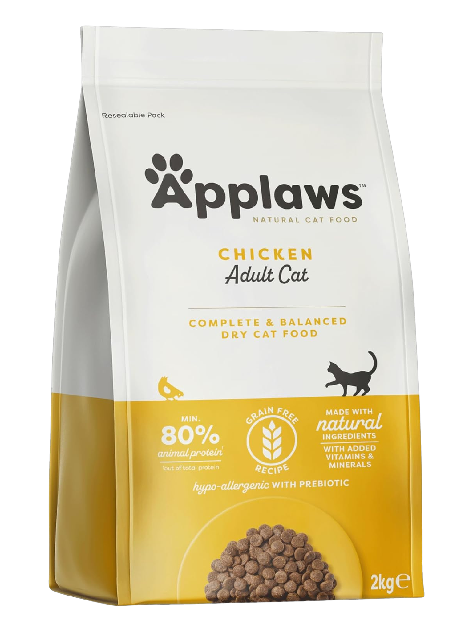 Chicken kibble for adult cats – 2 kg bag