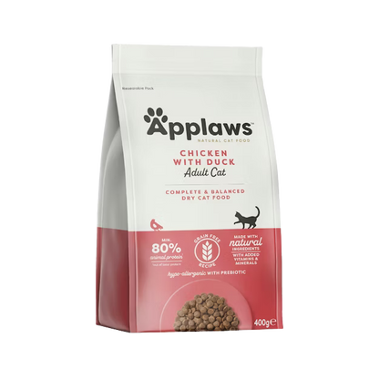 Chicken and duck kibble for adult cats