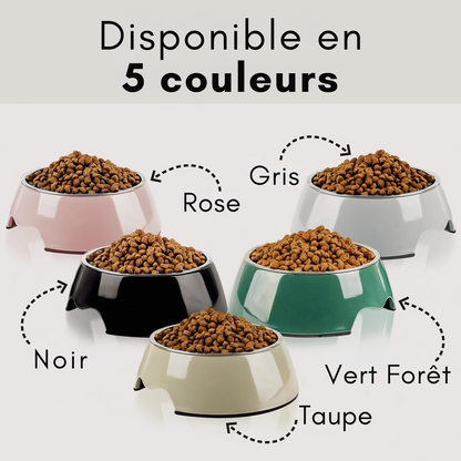 Set of 2 melamine and stainless steel bowls