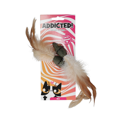 Matatabi mouse duo with feathers