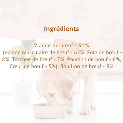 Pure beef pâté, BARF quality