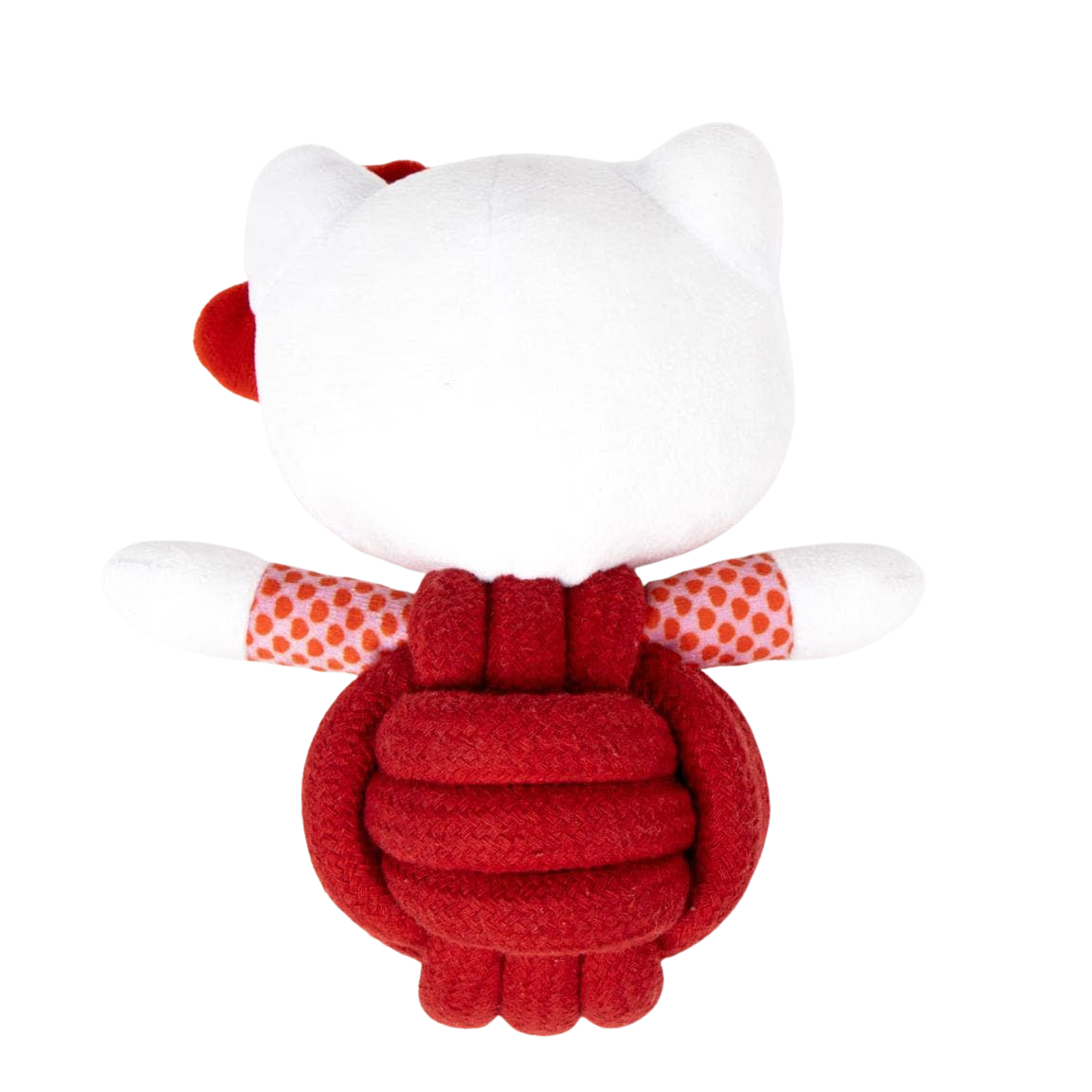 Hello Kitty plush and rope toy with squeaker