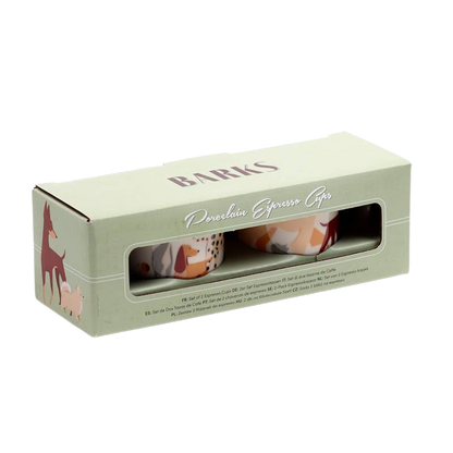 Lot de 2 tasses expresso motif chiens