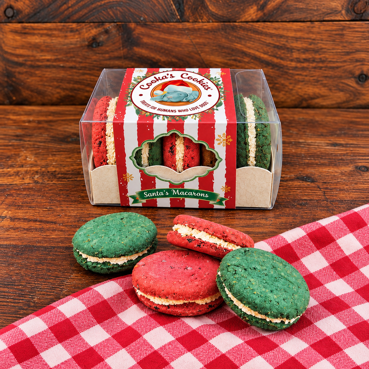 Macarrones navideños de pavo para perros