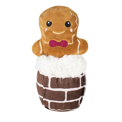 Gingerbread-shaped soft toy with sounds, 22 cm
