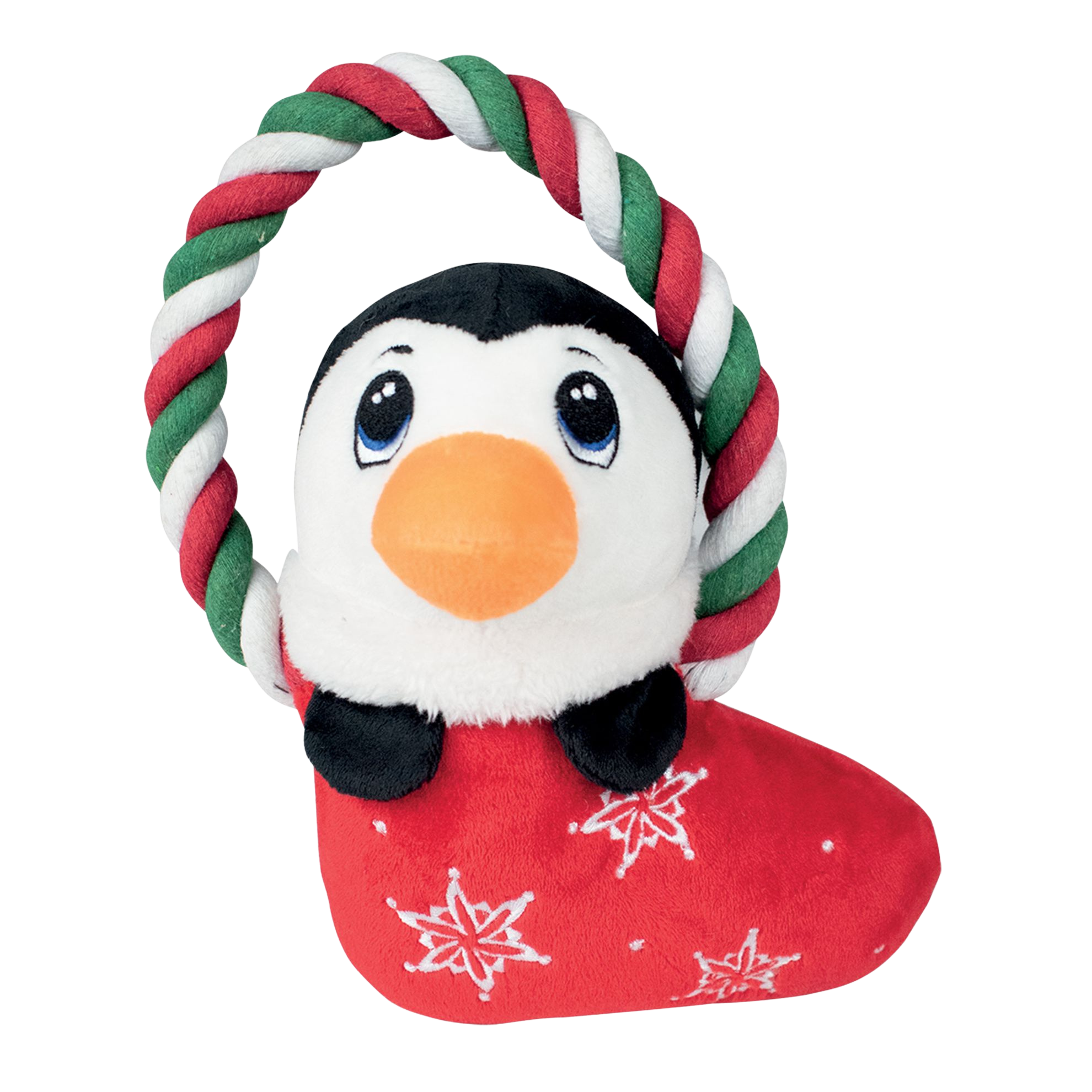 Peluche sonore 18 cm pingouin avec corde