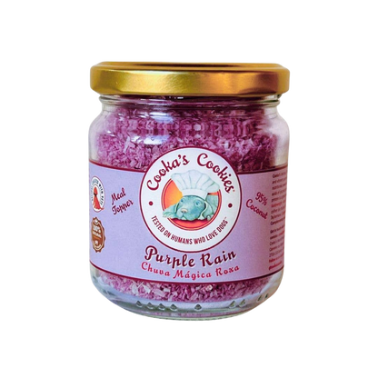 Coconut and purple sweet potato topping