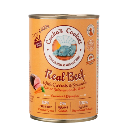 Fresh beef pâté with carrots and spinach