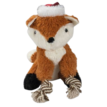 22cm Sounding Fox Plush Toy with Rope