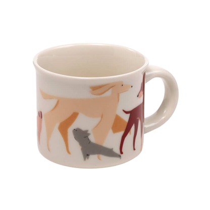 Lot de 2 tasses expresso motif chiens