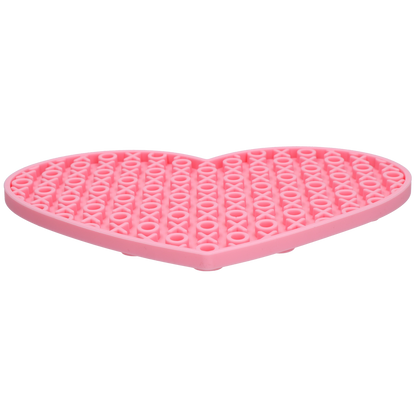 Heart-shaped licking mat