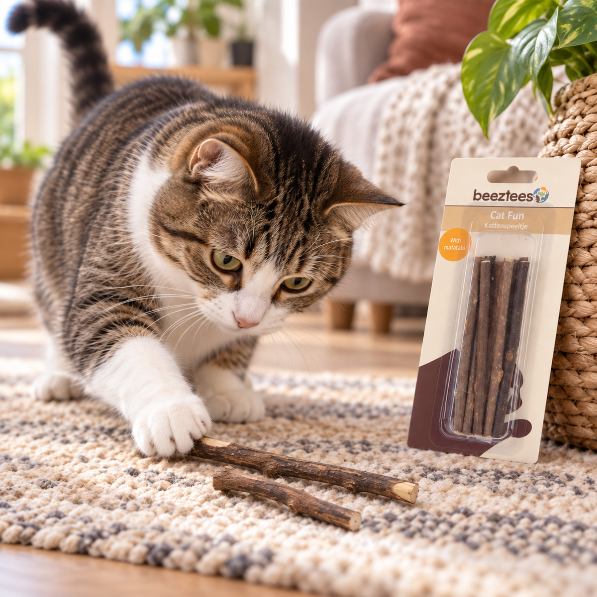 Bâtonnets de matatabi à mâcher pour chats