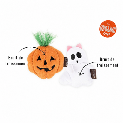 Lot de 2 jouets Halloween Boo Crew à la cataire pour chats