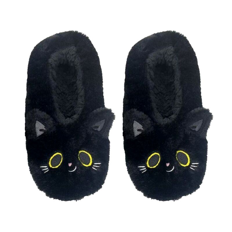 Zapatillas antideslizantes Lucky el gato negro