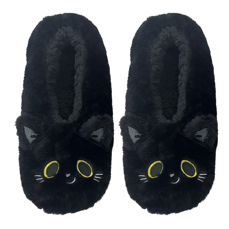 Zapatillas antideslizantes Lucky el gato negro