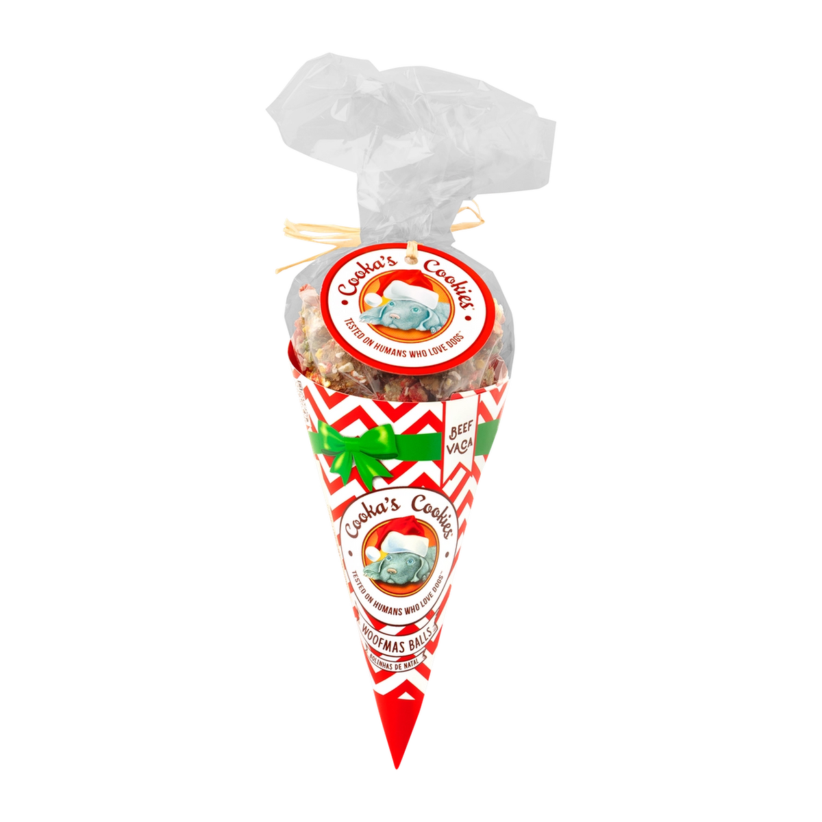 Cornet de friandises de Noël au bœuf pour chiens