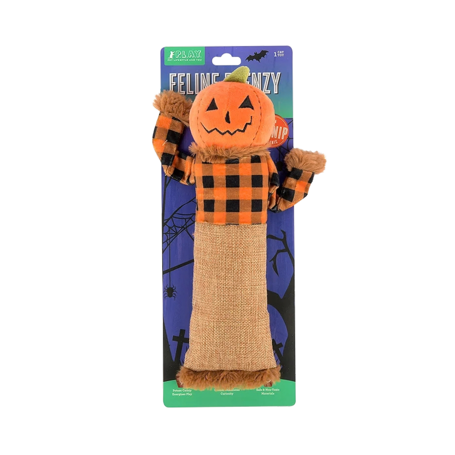 Jouet épouvantail Halloween à la cataire pour chats