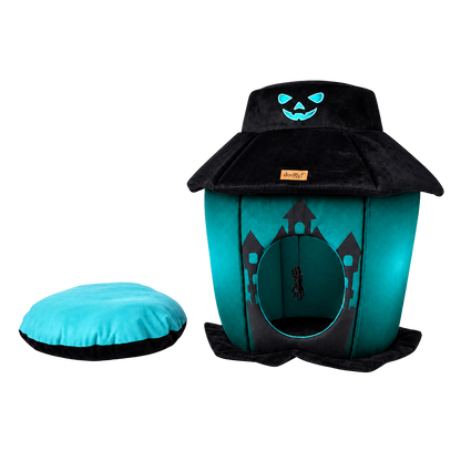 Manoir hanté phosphorescent pour chats et petits chiens