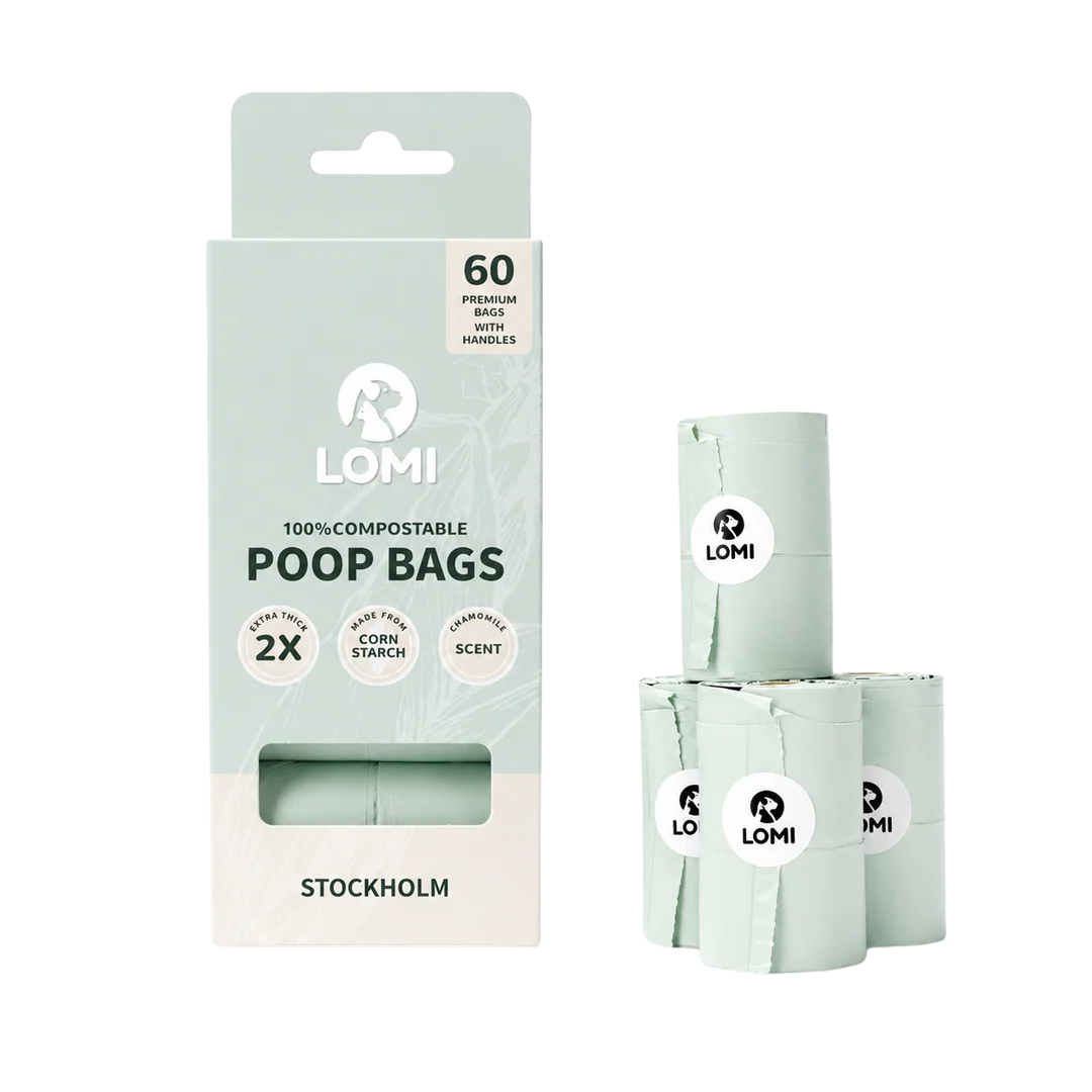 Sacs à crottes compostables avec poignées